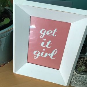 WHITE THICK ANGLED PICTURE FRAME - INSPO SAYING